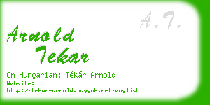arnold tekar business card