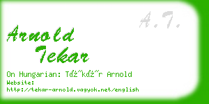 arnold tekar business card
